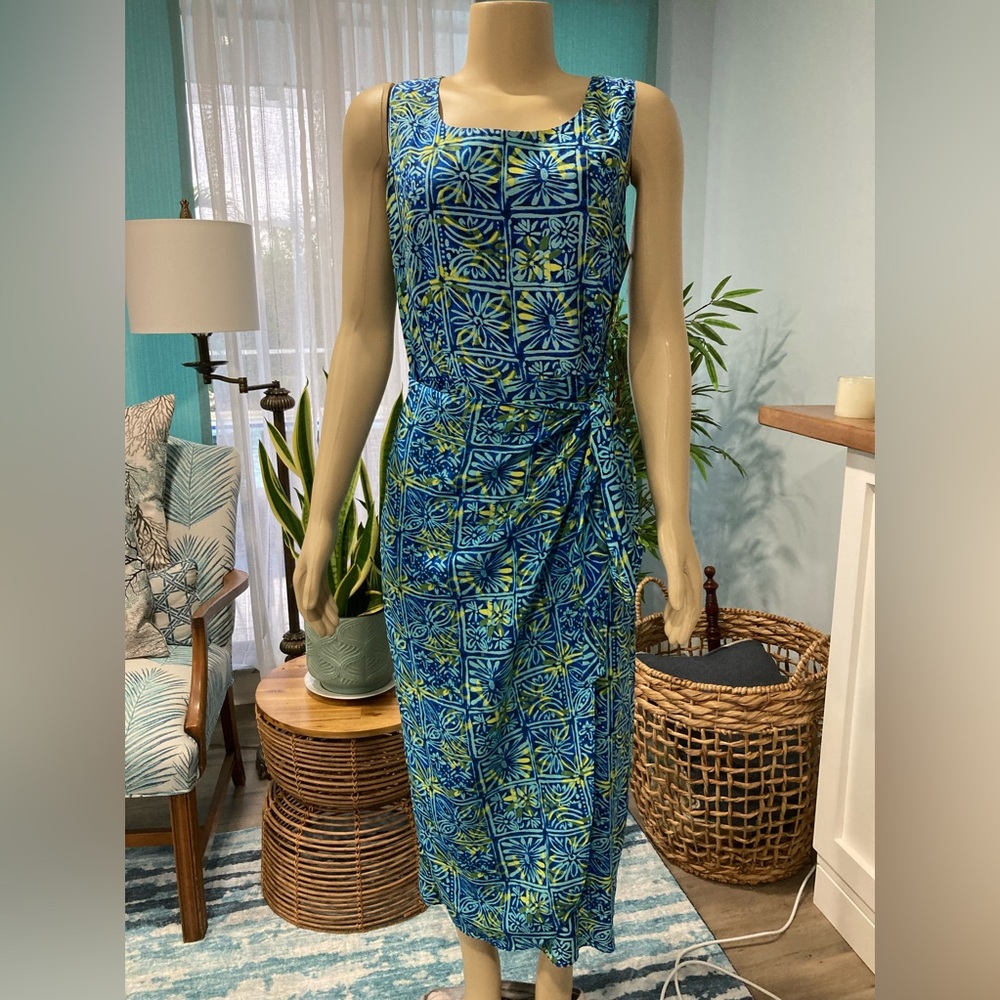 Tropical Sz 12 Tank Tie Dress